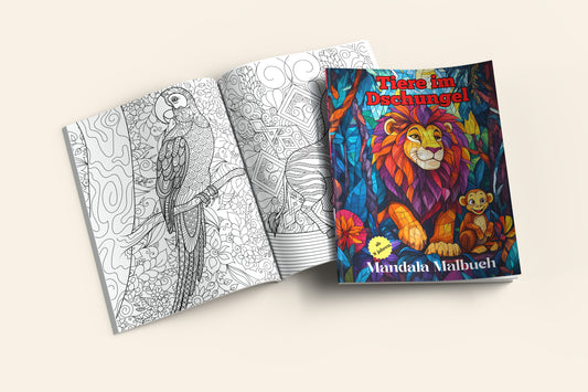 Malbuch Tiere im Dschungel Mandalas (PDF)