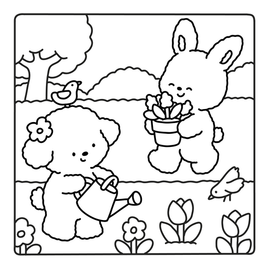 Ostern Ausmalbilder – Hasen, Eier & Frühlingsspaß, 3 Malvorlagen (PDF)